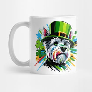 Cesky Terrier Celebrates Saint Patrick's Day in Style Mug